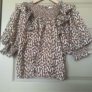 Anthropologie Magali Pascal balloon sleeved blouse, Medium/ 8